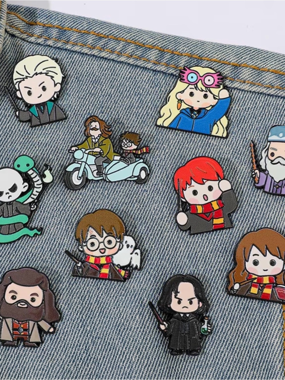 Harry Potter Anime Collectible Pin Set x10 NEW Jewelry Games Toys Magic Movies